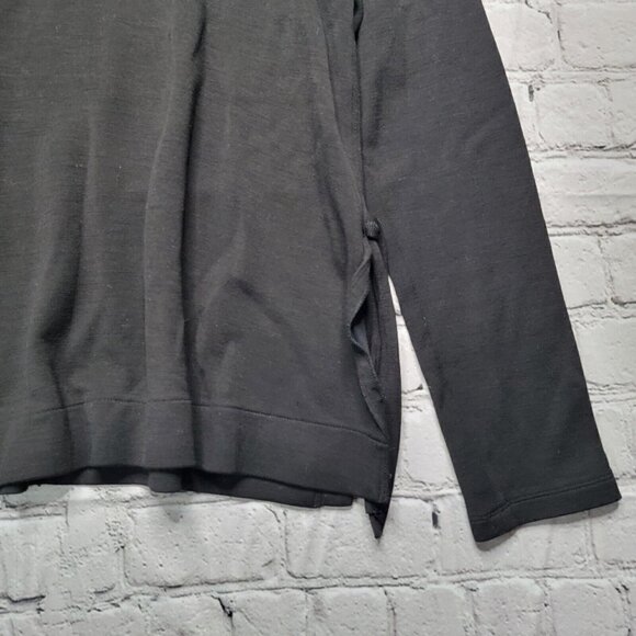 Proenza Schouler Wool Blend Black Tie Side Accent Sweater Top Size L - Picture 7 of 14